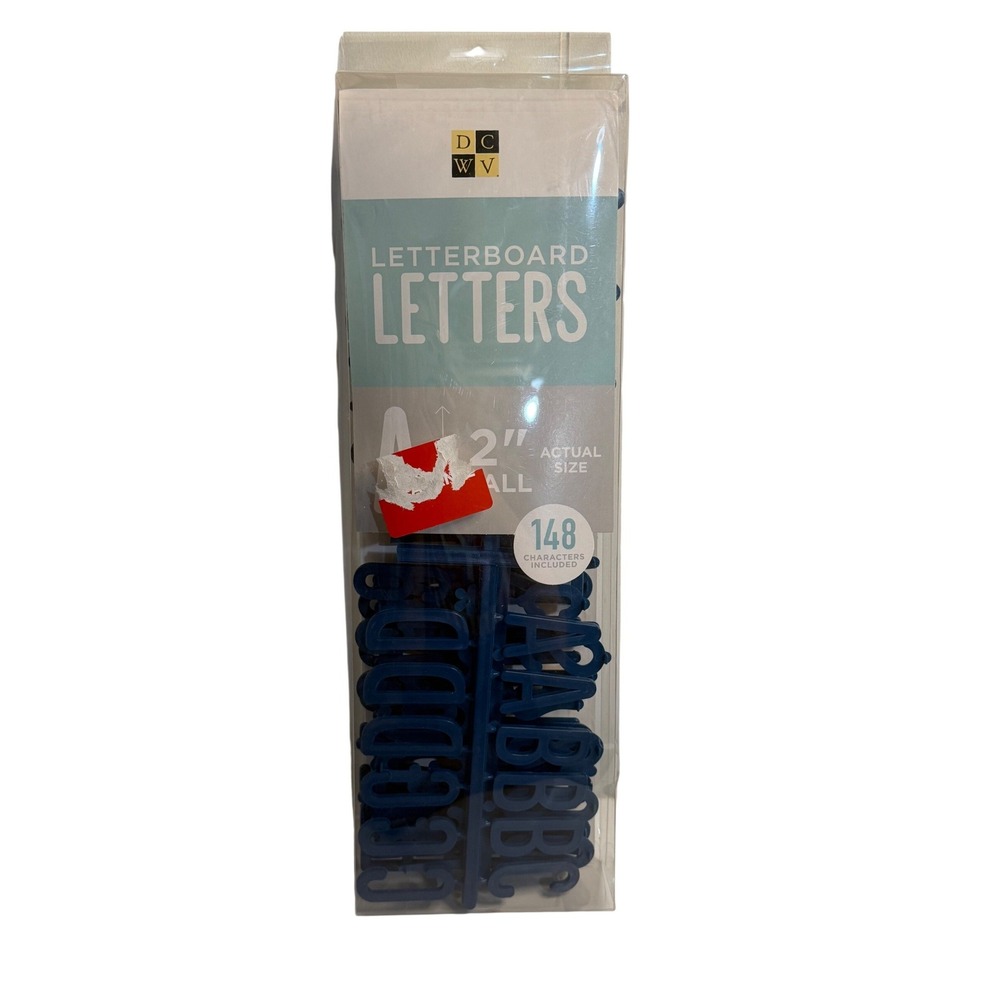 DCWV Navy Blue Letterboard Letters Tall 148 Count Plastic Character NEW Decor